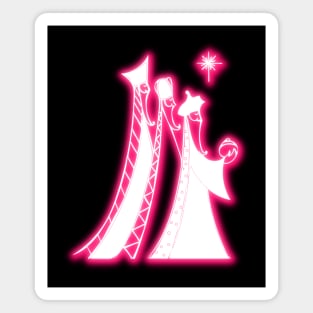 Pink Neon - The Three Kings Magnet